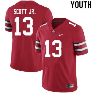 Youth Ohio State Buckeyes #13 Gee Scott Jr. Scarlet Nike NCAA College Football Jersey Version BGZ5044ON